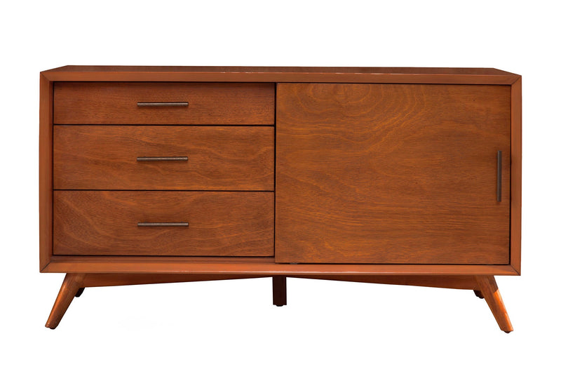 Melbourne 3 Drawers & 1 Door Small TV Stand, Acorn Alpine