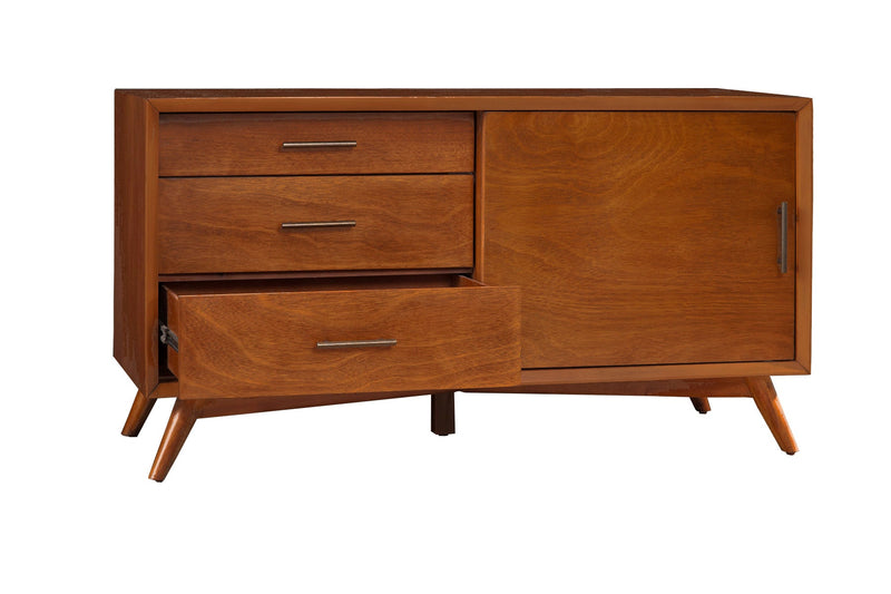 Melbourne 3 Drawers & 1 Door Small TV Stand, Acorn Alpine