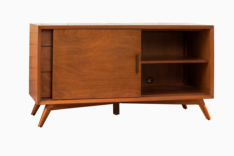 Melbourne 3 Drawers & 1 Door Small TV Stand, Acorn Alpine