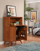 Melbourne Large Bar Cabinet w/Drop Down Tray, Acorn Alpine