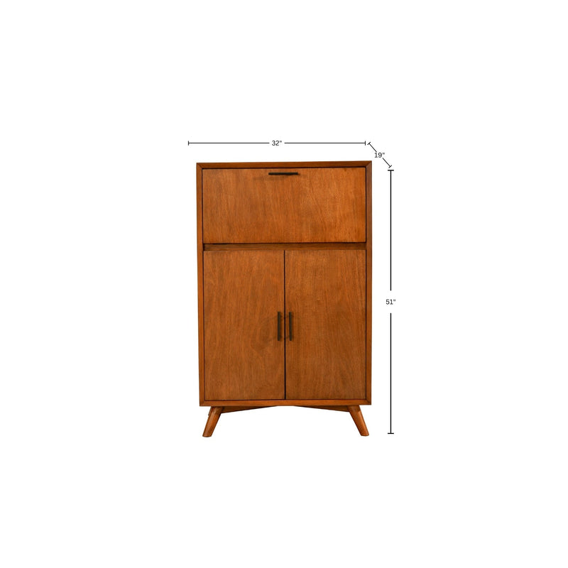 Melbourne Large Bar Cabinet w/Drop Down Tray, Acorn Alpine