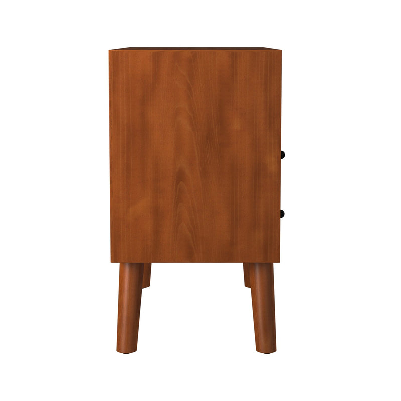 Melbourne 2 Drawers Large Nightstand, Acorn Alpine