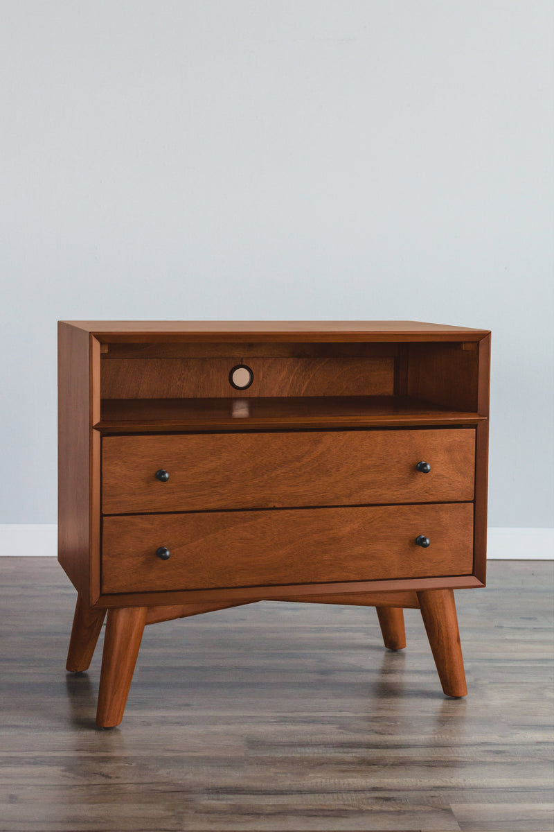 Melbourne 2 Drawers Large Nightstand, Acorn