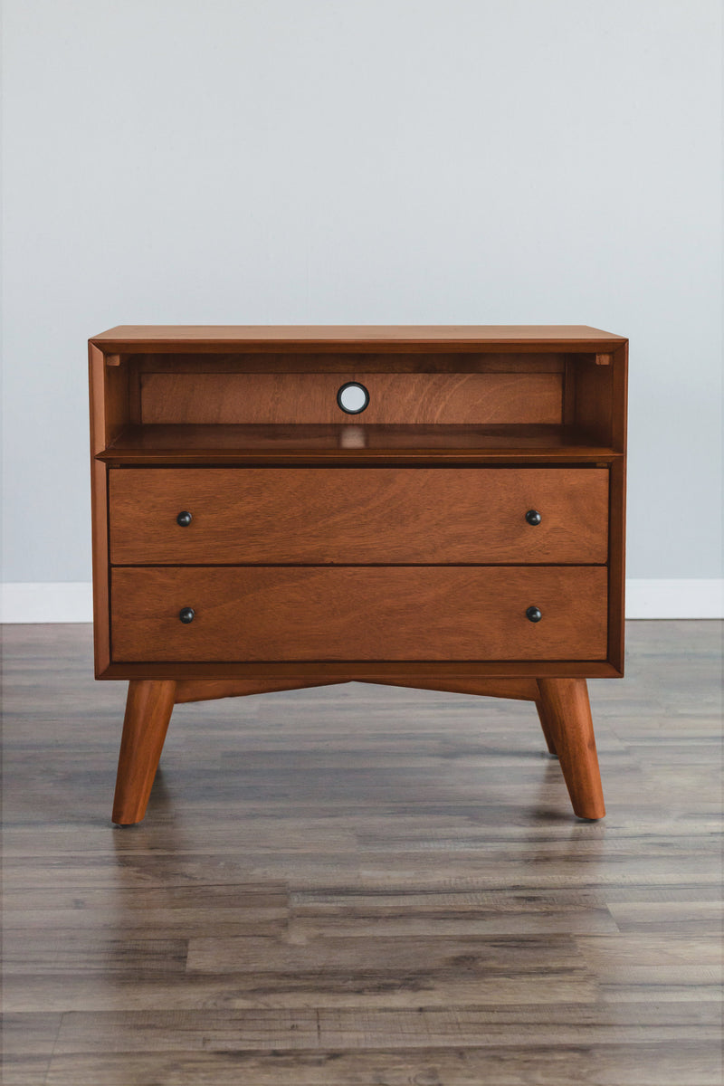 Melbourne 2 Drawers Large Nightstand, Acorn