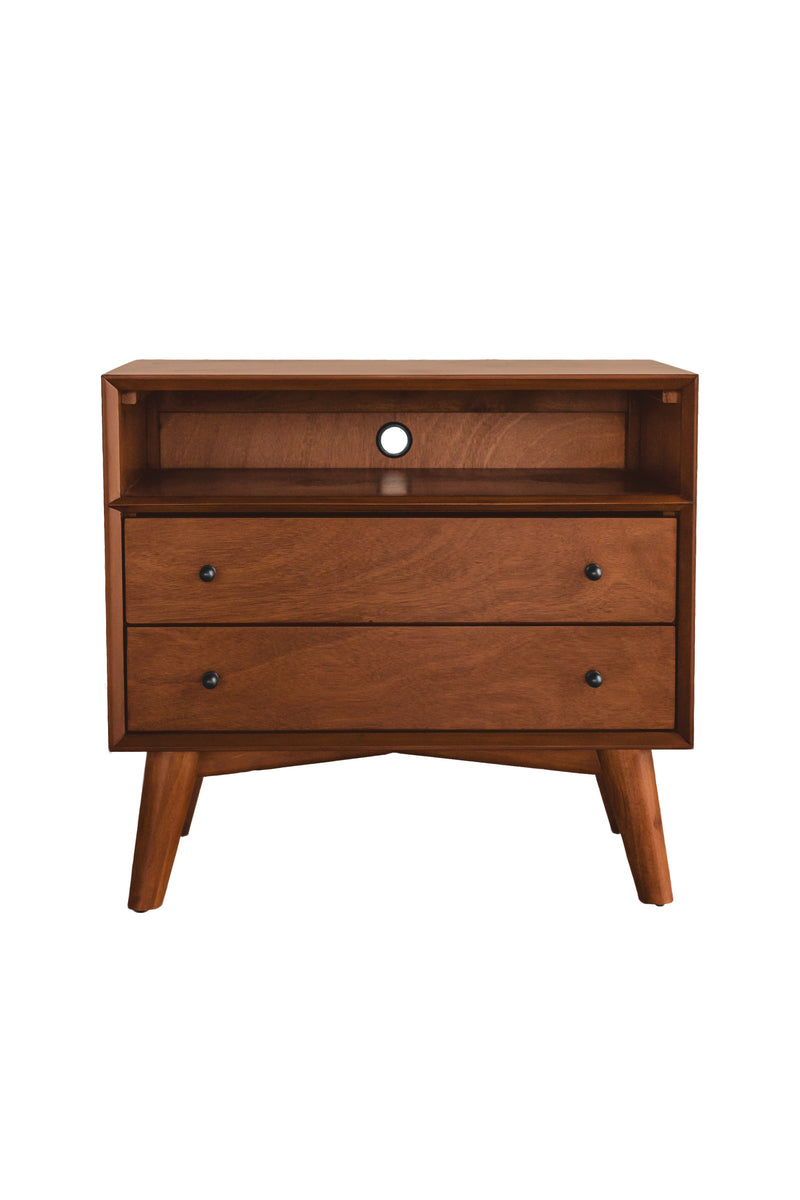 Melbourne 2 Drawers Large Nightstand, Acorn