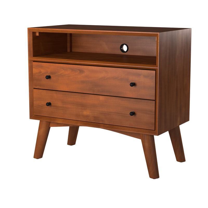 Melbourne 2 Drawers Large Nightstand, Acorn