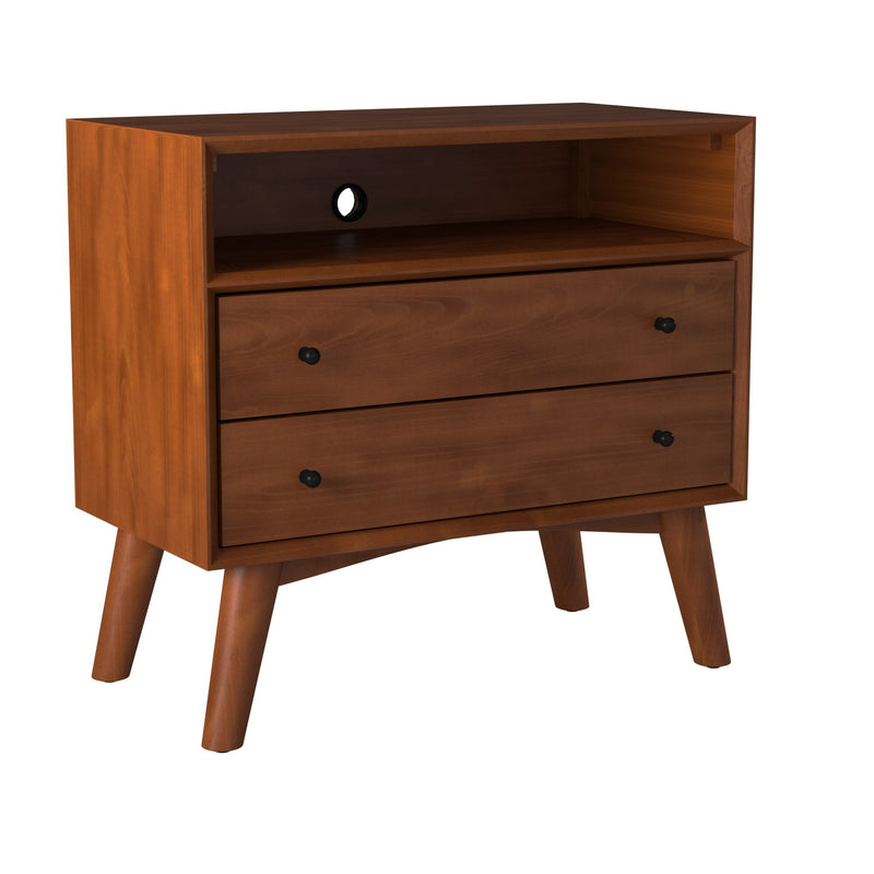 Melbourne 2 Drawers Large Nightstand, Acorn