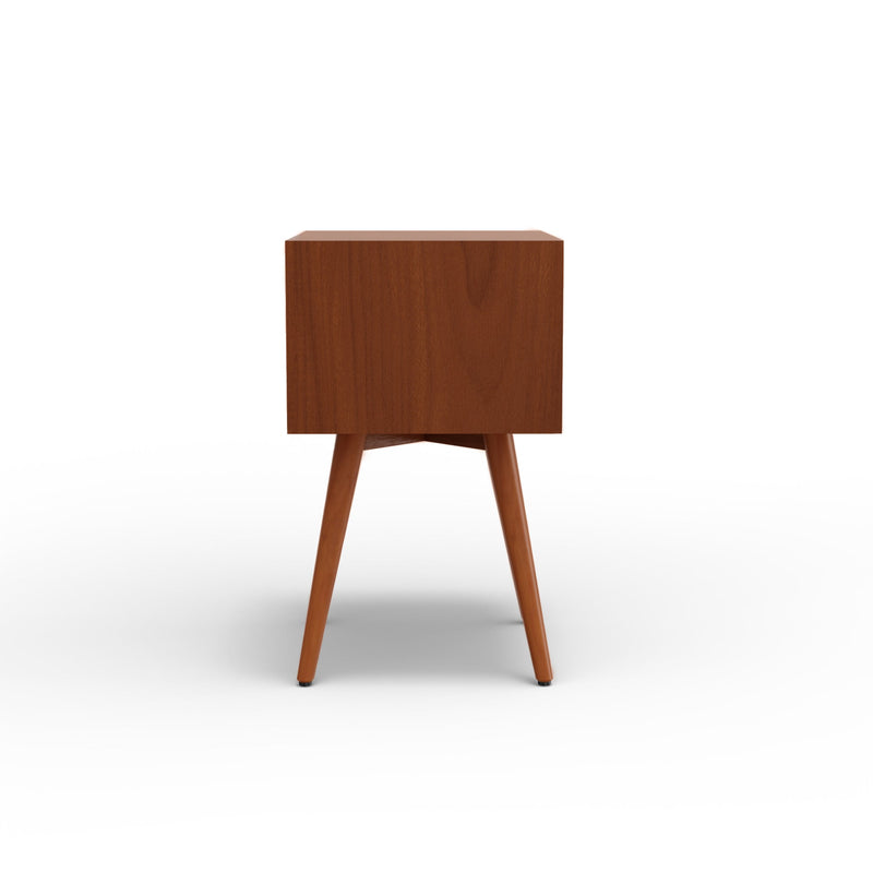 Melbourne 2 Drawers Small Nightstand, Acorn Alpine