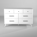 Melbourne 7 Drawer Dresser, White Alpine