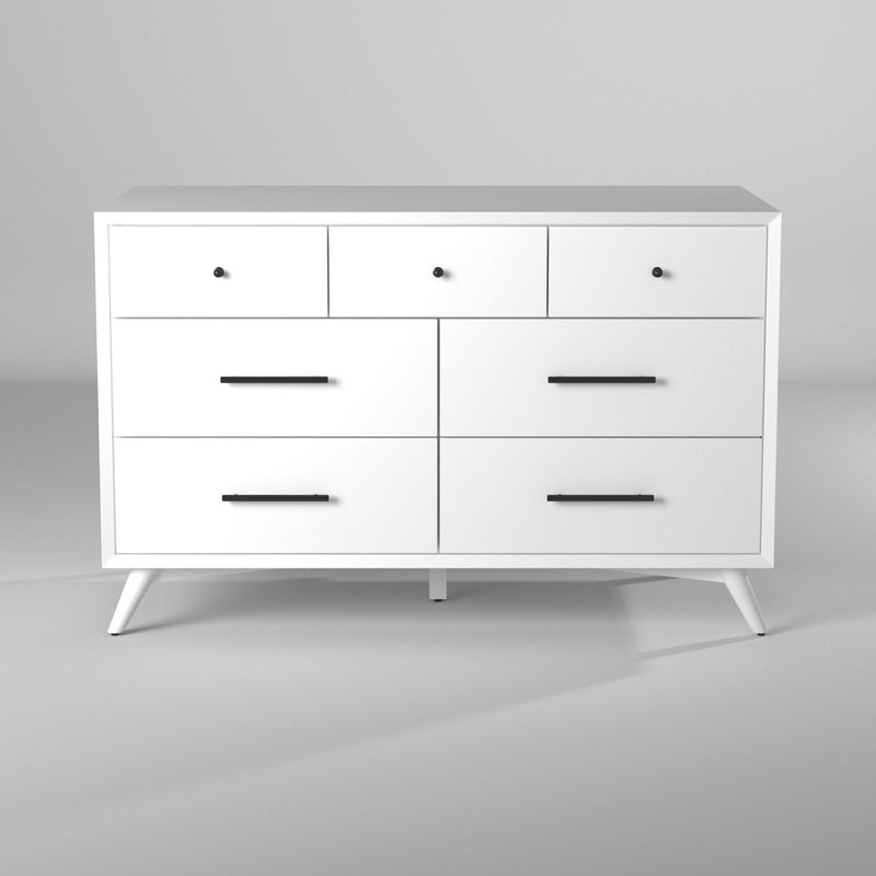 Melbourne 7 Drawer Dresser, White Alpine