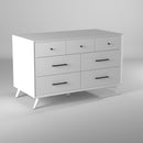 Melbourne 7 Drawer Dresser, White Alpine