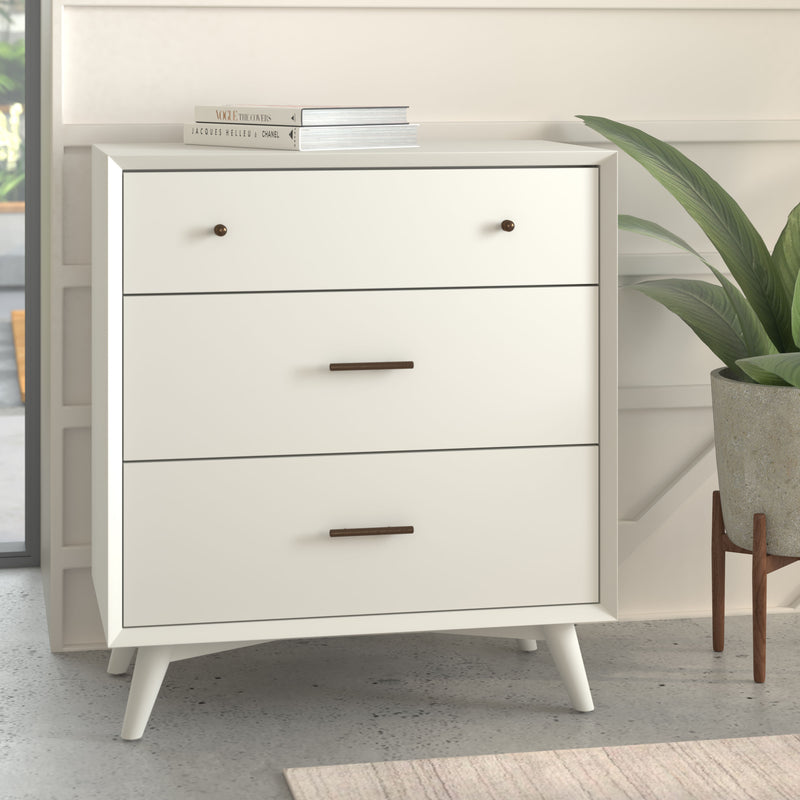 Melbourne 3 Drawer Chest, White