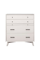 Melbourne 4 Drawer Multifunction Chest w/Pull Out Tray, White Alpine