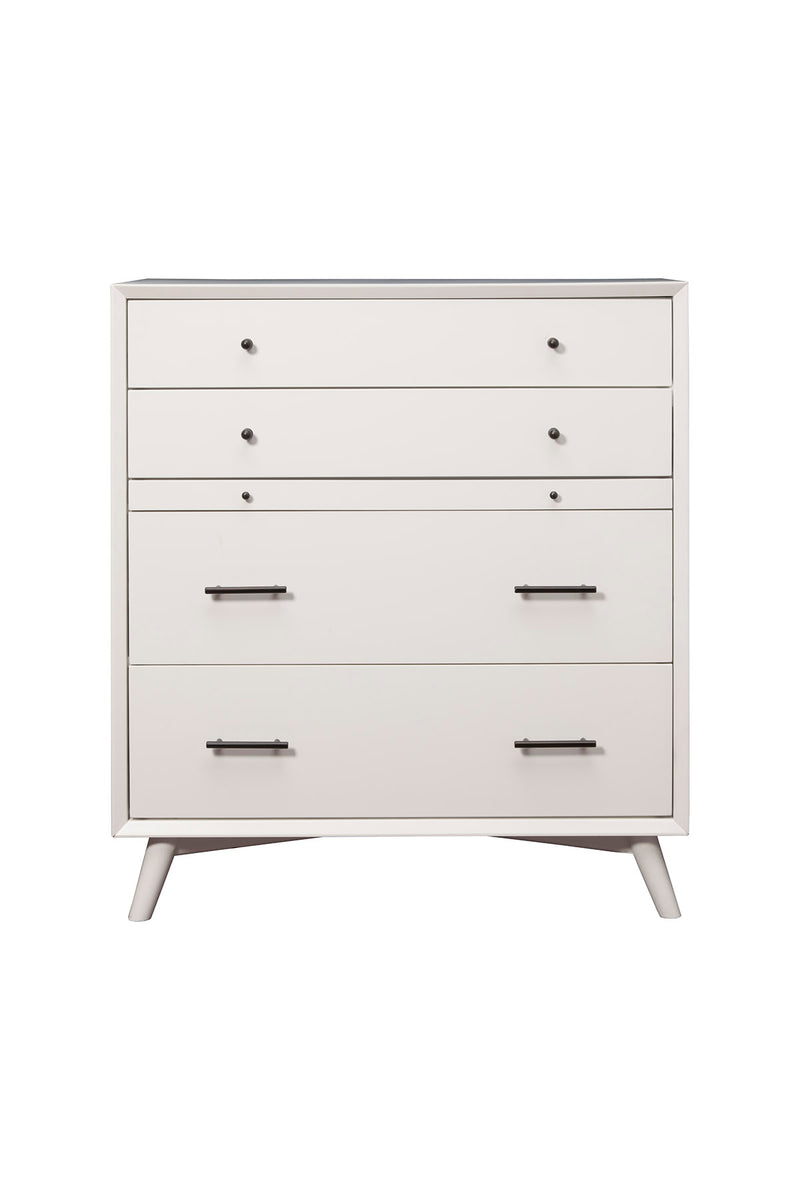 Melbourne 4 Drawer Multifunction Chest w/Pull Out Tray, White