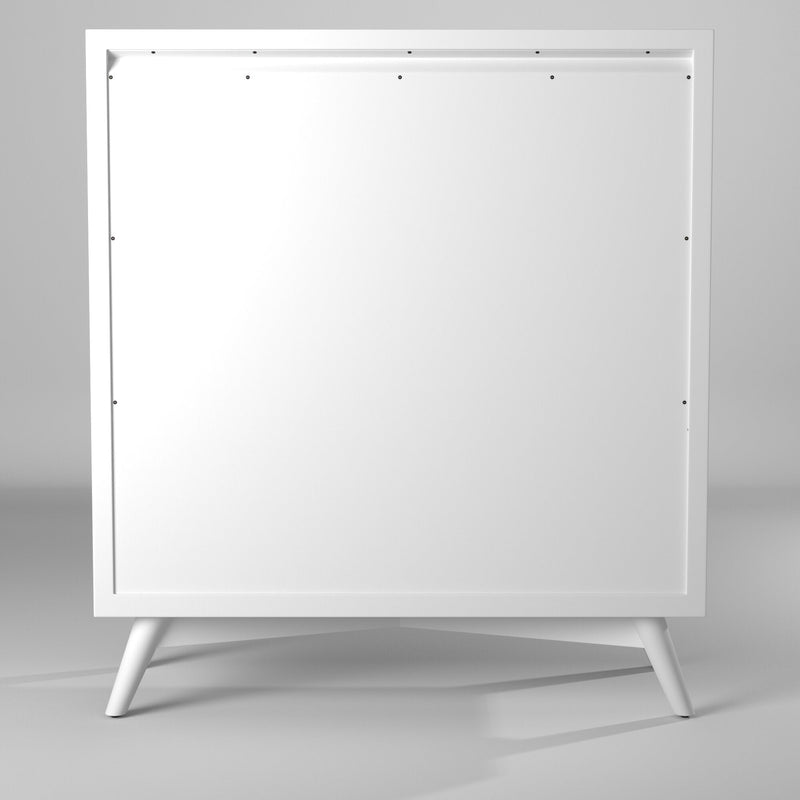 Melbourne 4 Drawer Multifunction Chest w/Pull Out Tray, White Alpine