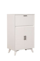 Melbourne Large Bar Cabinet w/Drop Down Tray, White Alpine