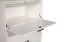Melbourne Large Bar Cabinet w/Drop Down Tray, White Alpine