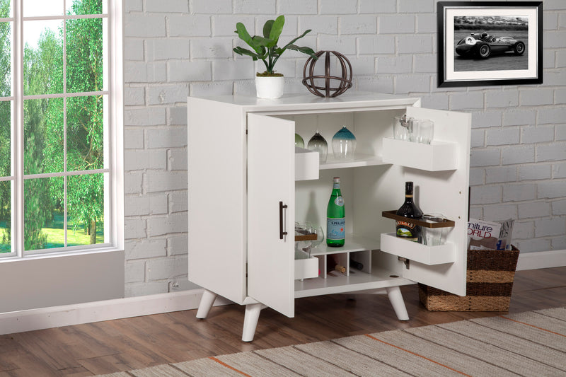 Melbourne Small Bar Cabinet, White