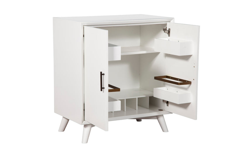 Melbourne Small Bar Cabinet, White Alpine