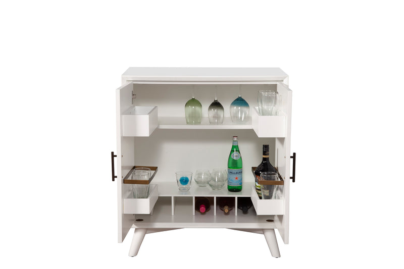 Melbourne Small Bar Cabinet, White