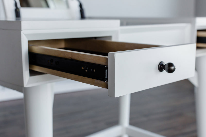 Melbourne Bedroom Vanity, White Alpine