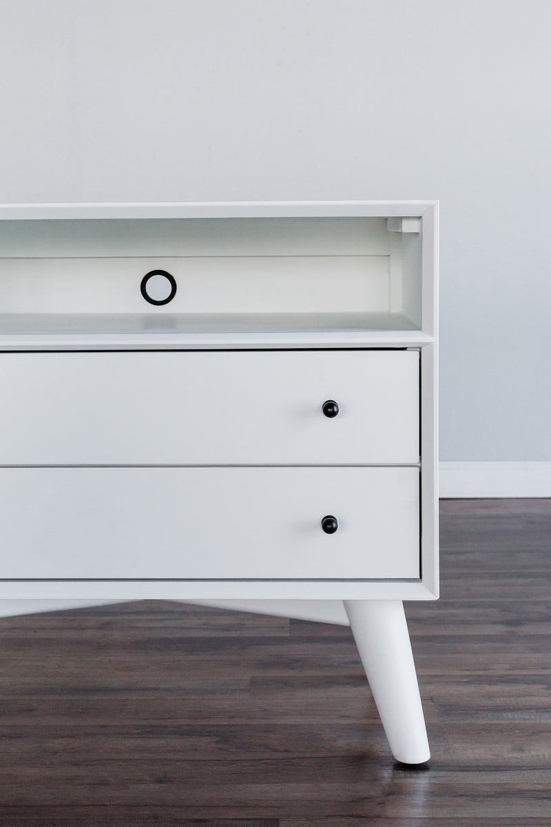 Melbourne 2 Drawers Large Nightstand, White