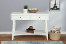 Melbourne 2 Drawers Console Table, White Alpine