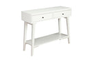 Melbourne 2 Drawers Console Table, White Alpine
