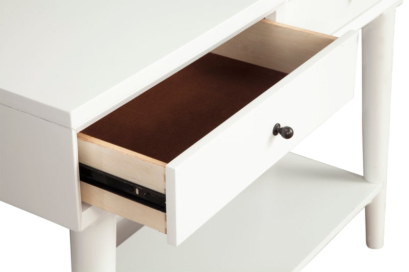Melbourne 2 Drawers Console Table, White Alpine