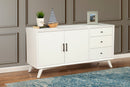 Melbourne Two Drawers Sideboard, White Alpine