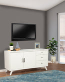 Melbourne Two Drawers Sideboard, White Alpine