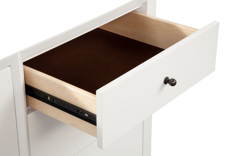 Melbourne Two Drawers Sideboard, White Alpine