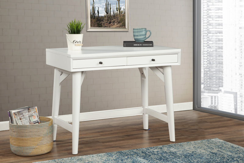 Melbourne Two Drawers Mini Desk, White