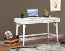 Melbourne Three Drawers Large Desk, White Alpine