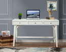 Melbourne Three Drawers Large Desk, White Alpine