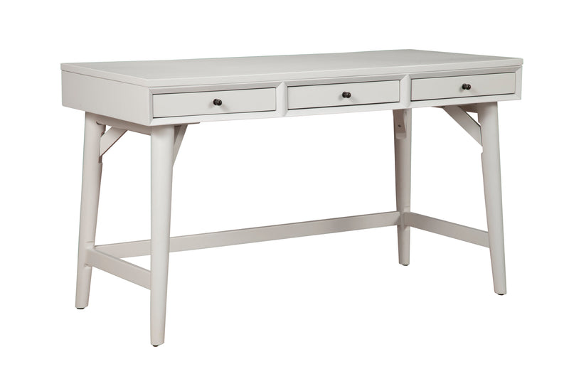 Melbourne Three Drawers Large Desk, White Alpine
