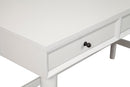 Melbourne Three Drawers Large Desk, White Alpine