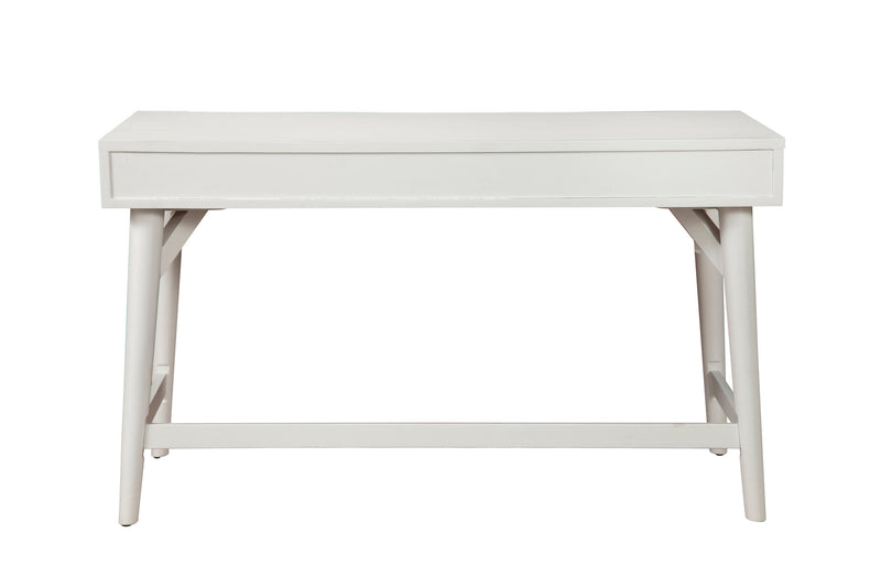 Melbourne Three Drawers Large Desk, White Alpine
