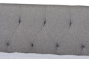 Jackson Light Gray Fabric Upholstered Full Size Daybed w/Roll-Out Trundle Bed Baxton