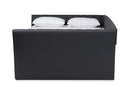 Jackson Dark Gray Fabric Upholstered Queen Size Daybed w/Roll-Out Trundle Bed Baxton