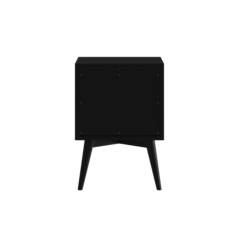 Melbourne 2 Drawer Nightstand, Black Alpine