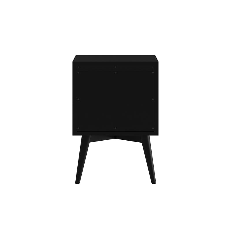 Melbourne 2 Drawer Nightstand, Black