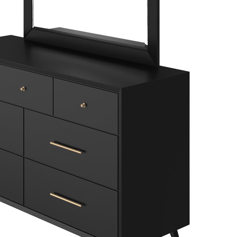 Melbourne 7 Drawer Dresser, Black