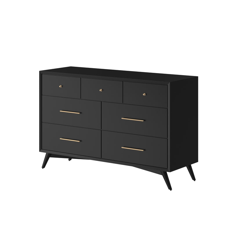 Melbourne 7 Drawer Dresser, Black