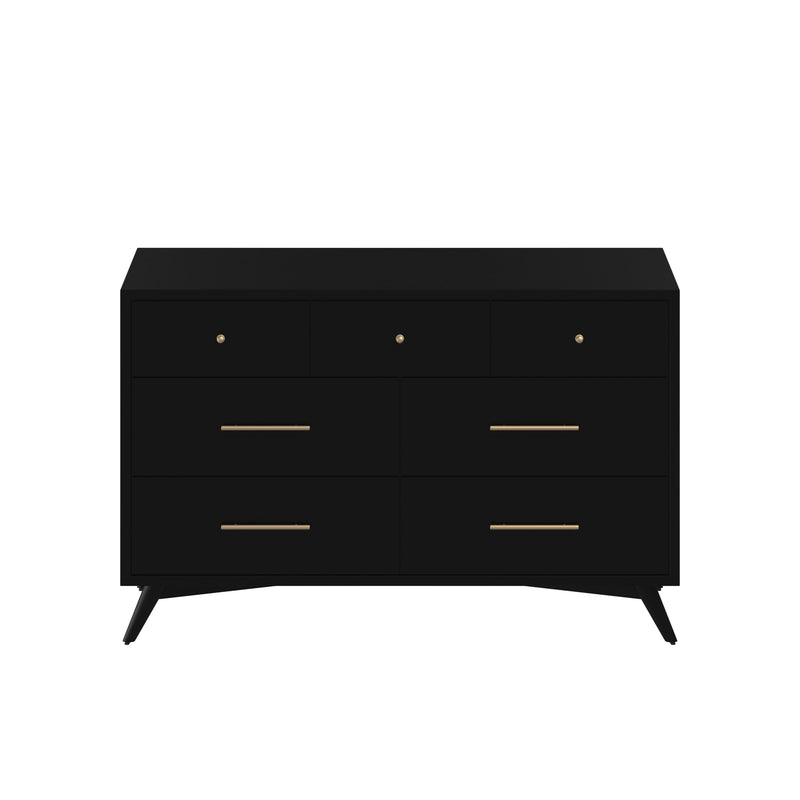 Melbourne 7 Drawer Dresser, Black