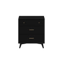 Melbourne 3 Drawer Chest, Black Alpine