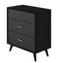 Melbourne 3 Drawer Chest, Black Alpine
