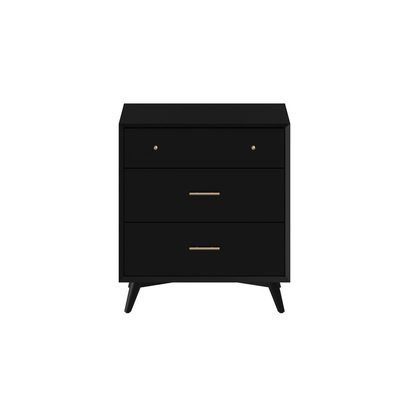 Melbourne 3 Drawer Chest, Black Alpine