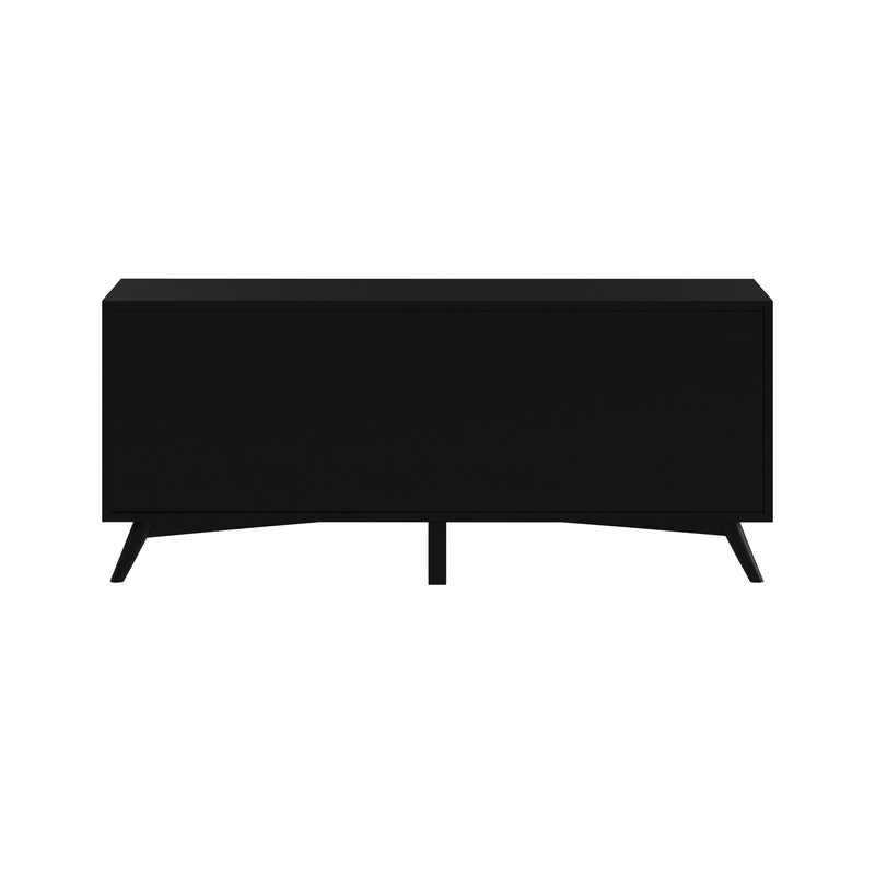 Melbourne 3 Drawers & 2 Sliding Doors Large TV Stand, Black Alpine