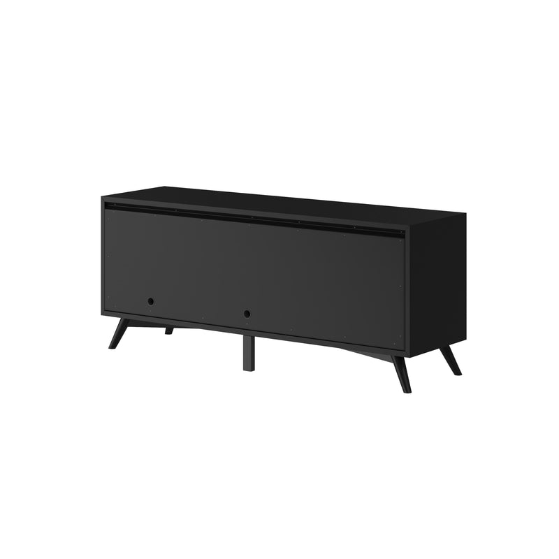 Melbourne 3 Drawers & 2 Sliding Doors Large TV Stand, Black Alpine